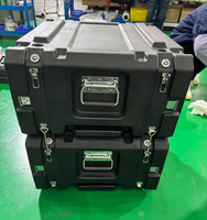 Boîtier de montage en rack 3U en plastique LLDPE, étanche IP65, antichoc, avec double roues pivotantes en aluminium, personnalisable OEM/ODM pour le stockage