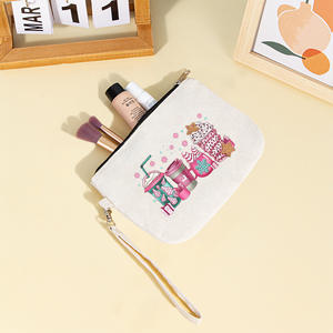 Nouveau portefeuille de poche imprimé en toile Portable téléphone rouge à lèvres clé sac de rangement à glissière - Product Image 2