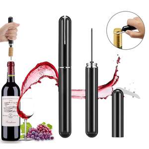 Air <b>Pump</b> <b>Wine</b> Bottle Opener Safe Portable Stainless Steel Pin Cork Remover Air Pressure Corkscrew Kitchen Tools Bar Accessories - Product Image 1