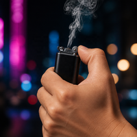 Briquet électronique transparent fin de qualité supérieure en plastique pour cigarettes électroniques CR