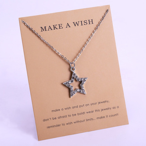 Collier cadeau d'amitié meilleur ami couronne lune étoile <span class=keywords><strong>coeur</strong></span> avec strass cristal Zircon bijoux pour femmes collier à chaîne - Product Image 3