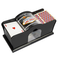 Mélangeur de cartes Texas Hold'em à manivelle en approvisionnement direct du fabricant 2 paires de cartes à jouer Roulette en plastique Jeu de société Poker