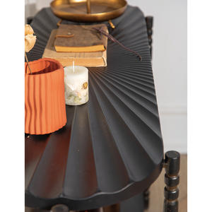 <span class=keywords><strong>Console</strong></span> d'<span class=keywords><strong>entrée</strong></span> en métal noir rétro Table de canapé de couloir Bureau antique pour salon - Product Image 4