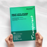 Papel Adhesivo de Vinilo Transparente Brillante Imprimible para Impresoras de Inyección de Tinta, Gran Venta en AMZ