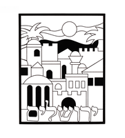 Livre de Ramadan en feutre Kit d'art mural islamique personnalisé, affiche de coloriage d'art en velours flou noir pour enfants et adultes