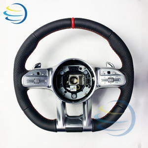 Volant en cuir personnalisé pour Mercedes-Benz AMG Classe S W221, CLA C117, 250, <span class=keywords><strong>200</strong></span>, C118, <span class=keywords><strong>CLK</strong></span> <span class=keywords><strong>W209</strong></span>, Classe A W177, A200, Classe V W447, C63 - Product Image 2