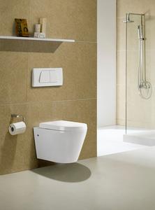 WC suspendu sans bride, compact, avec abattant UF, pour salle de bain, sanitaires - Product Image 2