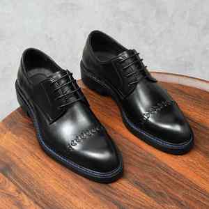 Fabricants de chaussures en cuir de luxe sur mesure, vente en gros, haute qualité, grandes tailles, chaussures derby, cuir brillant - Product Image 4