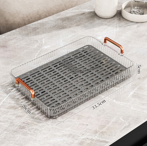 Escurridor de Platos de 2 Niveles, Escurridor de Platos, Bandeja de Plástico para Té, para Tazas, Tazones, Frutas, Bandeja Multiusos para Servir - Product Image 6