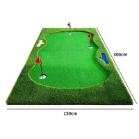 Portable Golf Putting Green Intérieur Extérieur Golf Putting Practice Mat Personnalisé Golf Pratique Vert pour Cadeau Promotion