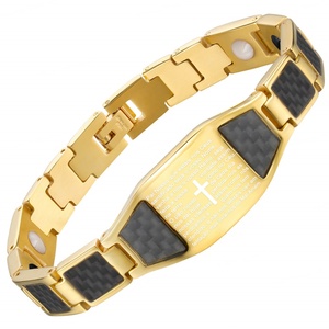 Wholesale Trendy Stainless Steel Chain Link Geometric <b>Bracelet</b> Classic Printable Logo Unisex Relief Pain Black <b>Silver</b> Money - Product Image 1