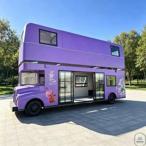 Autobús de Dos Pisos Convertible Recién Lanzado, Autocaravana con Licencia Oficial, <span class=keywords><strong>Caravana</strong></span> de Restaurante Estilo Americano - Product Image 1