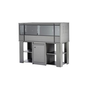 Factory Wholesale Wooden Reptile Enclosure Cabinet, Large <strong>Glass</strong> Terrarium <strong>Vivarium</strong> with Storage Stand - Product Image 2
