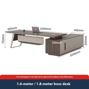 Modern basit melamin ahşap tarzı bilgisayar masası patron masa yöneticisi masası ofis mobilya işletmeleri hastaneler için okullar vb - Product Image 6