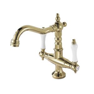 Robinet vintage français Robinet européen à double poignée en or pour salle de bain - Product Image 1