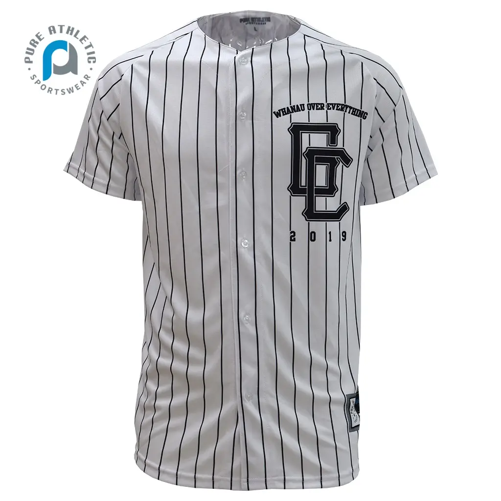 Camiseta de béisbol clásica con rayas blancas para hombres y niños, camiseta de béisbol con sublimación personalizada, camisetas, uniforme de béisbol del equipo de entrenamiento