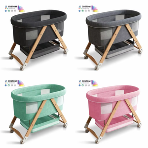 <span class=keywords><strong>Cuna</strong></span> <span class=keywords><strong>Mecedora</strong></span> <span class=keywords><strong>para</strong></span> Bebé de Madera de Pino Natural, Convertible en Cama, Altura Ajustable, <span class=keywords><strong>Cuna</strong></span> Colecho <span class=keywords><strong>para</strong></span> Dormitorio de Bebé - Product Image 3