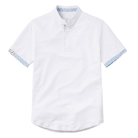 Chemises pour hommes en bambou 100% respirant, personnalisables, style rétro, avec empiècements à carreaux et broderie de lettres, vente en gros fournisseur