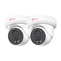 Anpviz kamera IP 8MP stok US 2 buah kamera keamanan Turret POE kamera luar ruangan cerdas deteksi manusia/kendaraan WDR H.265 +