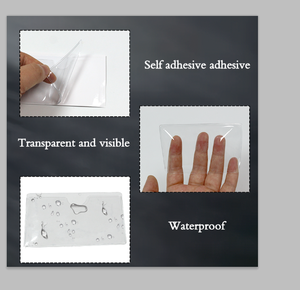 Самоклеящиеся карманы, держатели этикеток для скрапбука, виниловый пластиковый ПВХ, самоклеящийся прозрачный кармашек для заметок с адгезией - Product Image 4