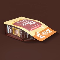 Sachet alimentaire refermable à fond plat de 500g, imprimé sur mesure, avec fermeture éclair
