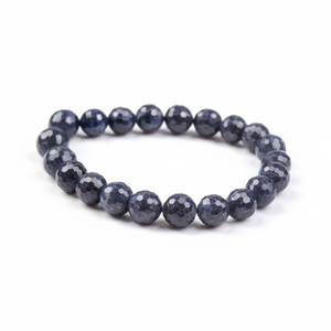 Perles de saphir bleu foncé de 7 mm, qualité supérieure, pierres précieuses naturelles authentiques, micro-facettées, rondes, en vrac, options de lots en gros - Product Image 1