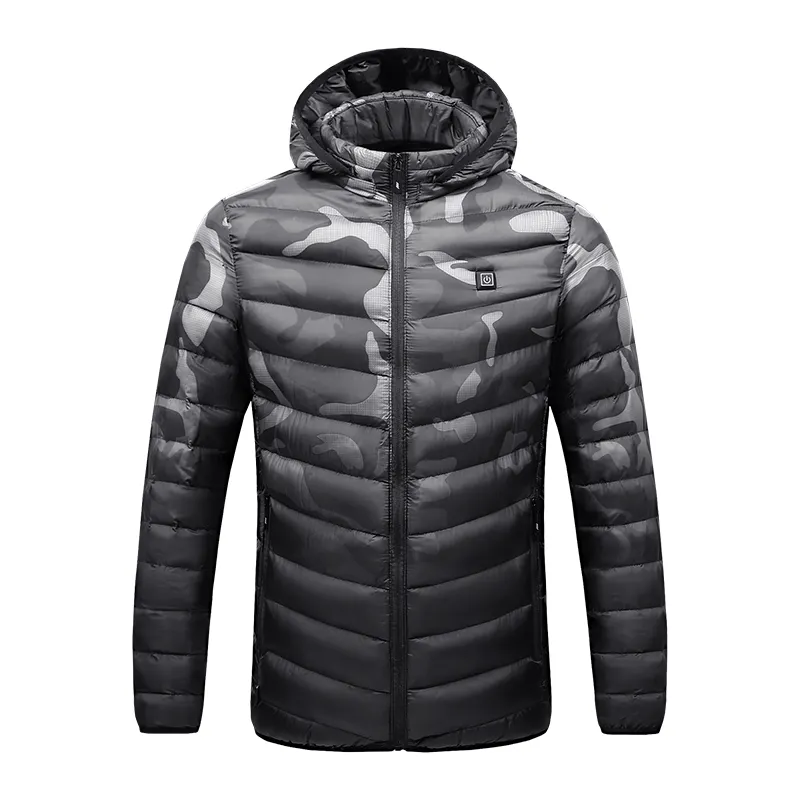 High Quality Custom Jaqueta Waterproof 3 File Temperature Control Battery Heated Winter Coat Heated Coat Insulated Heated Jacket