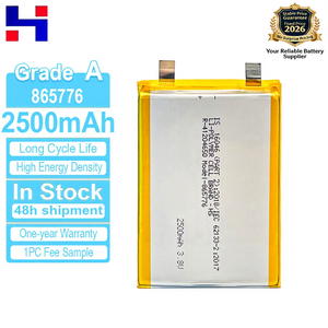 865776 3.8v 2500mah लिथियम सेल ओमीटर रिचार्जेबल ली आयन पॉलिमर बैटरी 3.7v 1700mah 7500 - Product Image 1