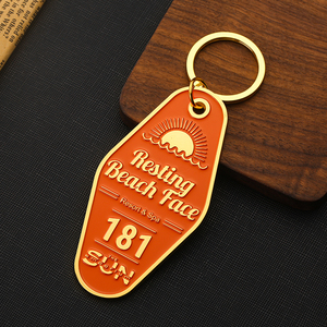 LLavero de metal esmaltado con logo personalizado para habitación de hotel, llavero con número para habitación de hotel - Product Image 5