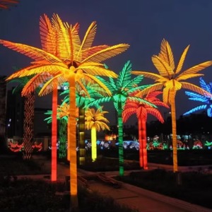 Custom <b>Outdoor</b> 3M 4M 5Meter <b>Outdoor</b> Park Realistic <b>Artificial</b> Natural Looking LED Decoration Light Coconut Palm <b>Tree</b> Light - Product Image 1
