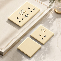 Interruptores de Luz Eléctricos Ultrafinos para PC, Color Gris, 18W, Enchufes USB Tipo C Inteligentes de Carga Rápida, Tomacorriente de Pared de 13A, Enchufes de Pared para TV