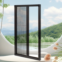 Moustiquaire plissée en zigzag pour fenêtre, en maille de polyester, pliable et rétractable, anti-insectes et anti-moustiques, type accordéon