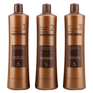 OEM krim Salon rambut permanen 1000ml, pelurus rambut Keratin Brazil, krim perawatan Keratin rambut untuk penghalus rambut - Product Image 1