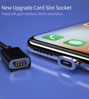 Doonjiey Kabel Pengisi Daya Ponsel Magnetik, 3 In 1 Magnetis untuk Iphone Android