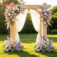 CM-TW006 Arrangement Floral de Fond Artificiel en Soie Rose et Violet pour Mariage et Fêtes