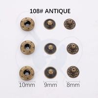 Boutons-pression en laiton de 10 mm en gros, attaches métalliques pour la décoration de vestes, technique de placage de logo