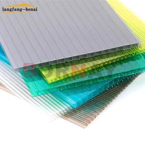0.6mm0.8mm พีซีลูกฟูกสีน้ำตาลฝ้าโพลีคาร์บอเนตกลวงดีไซน์ทันสมัยสำหรับงานโรงแรม - Product Image 1