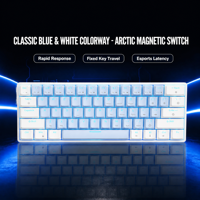 Clavier mécanique gaming 60% Hotswap RGB OEM, 61 touches, interrupteurs magnétiques