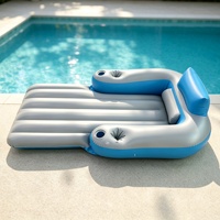 Jet ski gonflable en PVC avec propulsion électrique, radeau flottant, lit flottant pour piscine extérieure, siège de relaxation aquatique