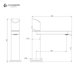 Grifo Mezclador de Lavabo de Baño de Acero Inoxidable 304, de un Solo Orificio y una Sola Manija, con Acabado Cepillado, en Forma Redonda, Gran <span class=keywords><strong>Venta</strong></span> - Product Image 3