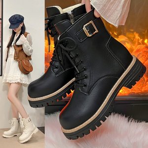 Grandes bottes rouges élégantes <span class=keywords><strong>Mary</strong></span> Jane Peep Toe pour l'hiver, semelle intermédiaire en TPE et semelle extérieure en PVC, tige en cuir synthétique, décoration - Product Image 3