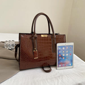 <span class=keywords><strong>Sac</strong></span> à Main de Luxe Alligator en Cuir PU Verni Designer pour Femmes Fourre-Tout Rétro <span class=keywords><strong>Sac</strong></span> Bandoulière Sacoche - Product Image 2