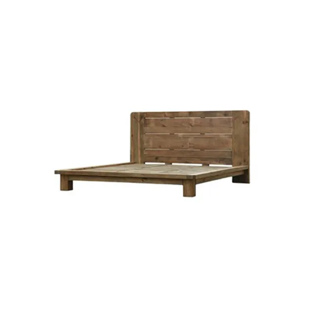 Design del letto in legno mobili in legno personalizzati letto in famiglia con materiale in pino di recupero