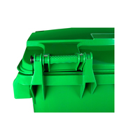 Grande poubelle à pédale de 660 L avec couvercles, bac à ordures mobile souterrain à roulettes, poubelle en plastique d'extérieur avec induction intégrée