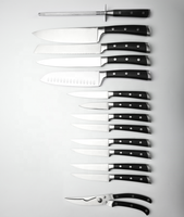 Le kit complet de couverts en acier inoxydable Set de couteaux de cuisine Set de blocs à couteaux 15pcs