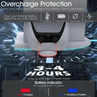 2024 ps5 support mince et station de refroidissement avec éclairage LED RVB et contrôleur mince PS5 chargeur rapide pour disque mince playstation 5