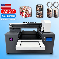 Nueva Máquina de Impresión Automática Multifunción 3D con Relieve UV DTF para Etiquetas de Cristal, Impresora Plana A3 con Tinta UV
