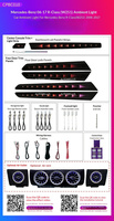 Kit d'éclairage LED pour l'amélioration de l'intérieur des Mercedes Classe R W251, contrôle par application smartphone, 64 couleurs, remplacement 1:1 du moule d'origine