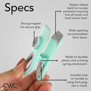 <b>Bag</b> Clips with Magnet- Food Clips, Chip Clips for Food Storage with Airtight Seal <b>Grip</b> for Bread <b>Bags</b> - Product Image 5