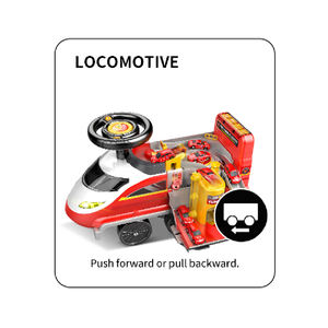 Elektrikli Binilebilir Oyuncak Yüksek Hızlı Tren - Yangın Söndürme Yarış Pistleri Işıklar Sesler Macera Arabası Erkek Çocuklar İçin Plastik Okul Öncesi Çocuklar - Product Image 2